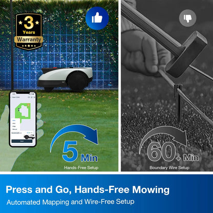 GOAT O500 Panorama LiDAR Robotic Lawn Mower (500 m², Obstacle Avoidance, Camera)