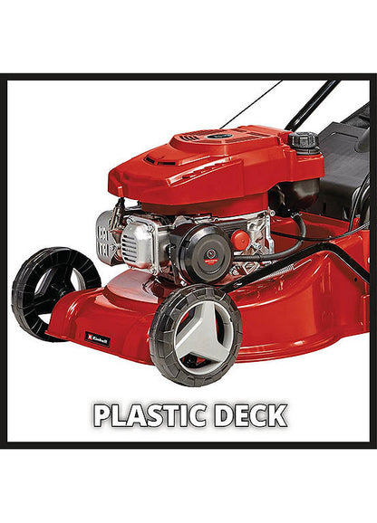 Einhell 40cm Petrol Lawn Mower Self Propelled With 45l Grass Box