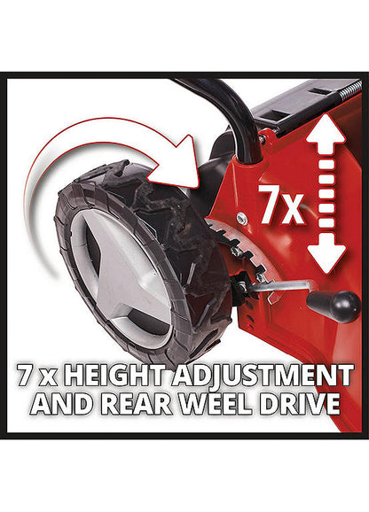 Einhell 40cm Petrol Lawn Mower Self Propelled With 45l Grass Box